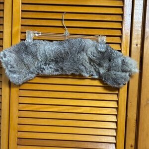 Elegant Gray Fur Wrap